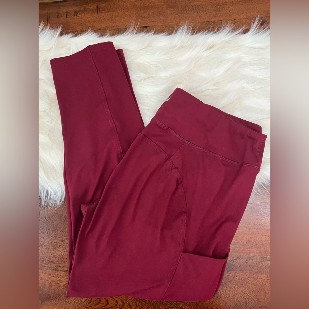 Lululemon Soft Suedey High-Rise Leggings 25” – Burgundy Red – Size 10